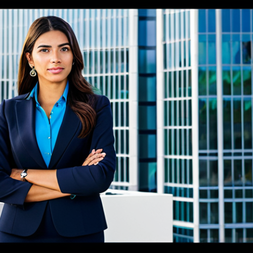 Home 20 **
"A professional Latina businesswoman in a modest, tailored business suit, standing confidently in a modern Madrid office with the Telefonica building visible in the background. Fully clothed, appropriate attire, safe for work. Perfect anatomy, correct proportions, natural pose, professional corporate photography, high quality, bright lighting."
**