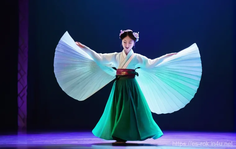 부채춤 공연 일정 - **Prompt 2: Nature's Symphony in Motion**
    A captivating, slightly elevated view of multiple Buch...