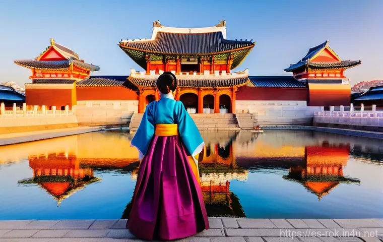서울 경복궁 가이드 - **Prompt 1: Gyeongbokgung Palace Hanbok Sunset**
    "A majestic, wide shot of Gyeongbokgung Palace ...