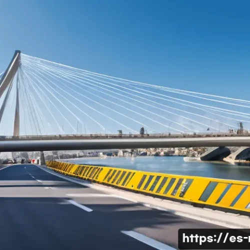 Home 30 성수대교 붕괴 - A detailed urban scene showing a modern bridge equipped with advanced smart sensors and drone techno...